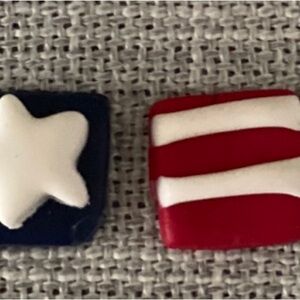 Handmade square flag earrings